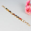 Exquisite Handcrafted Gold-Plated Original Navratna Statement Bracelet – Timeless Artisanal Elegance and Astrological Power for Divine Prosperity and Protection