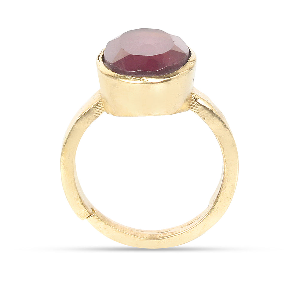 Marco Bicego Color Gold Pink Tourmaline Cocktail Adjustable Ring – Hand-Engraved Italian Craftsmanship with Rose-Cut Gemstone Ring for Unisex