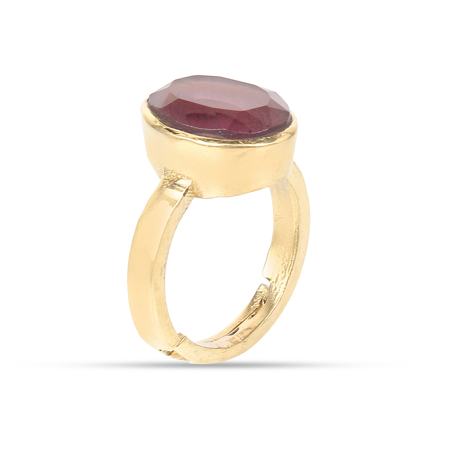 Marco Bicego Color Gold Pink Tourmaline Cocktail Adjustable Ring – Hand-Engraved Italian Craftsmanship with Rose-Cut Gemstone Ring for Unisex