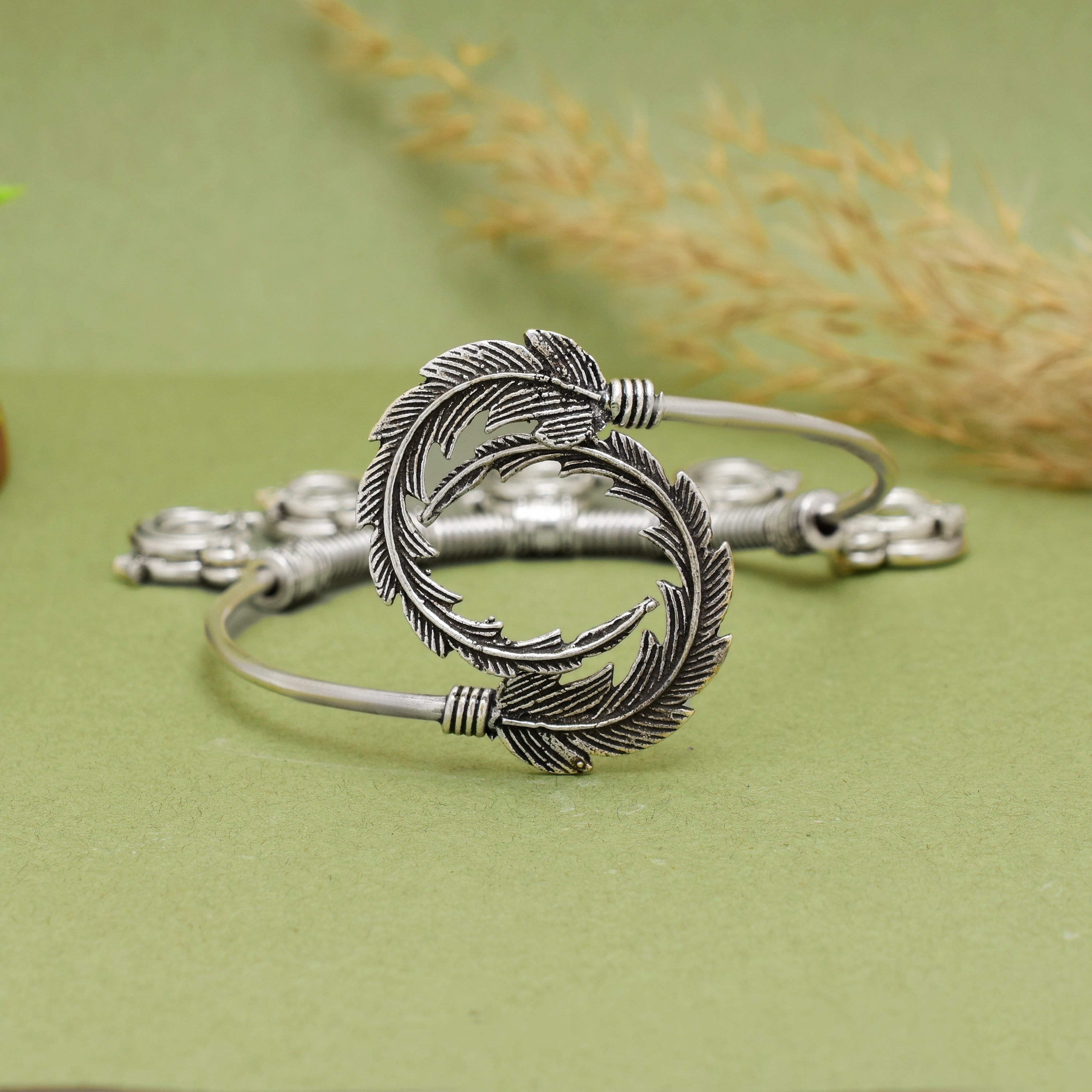 Exquisite Handcrafted Oxidised Silver Tribal Star & Moon Charm Bracelet – Timeless Artisanal Elegance and Boho-Chic Statement Jewelry