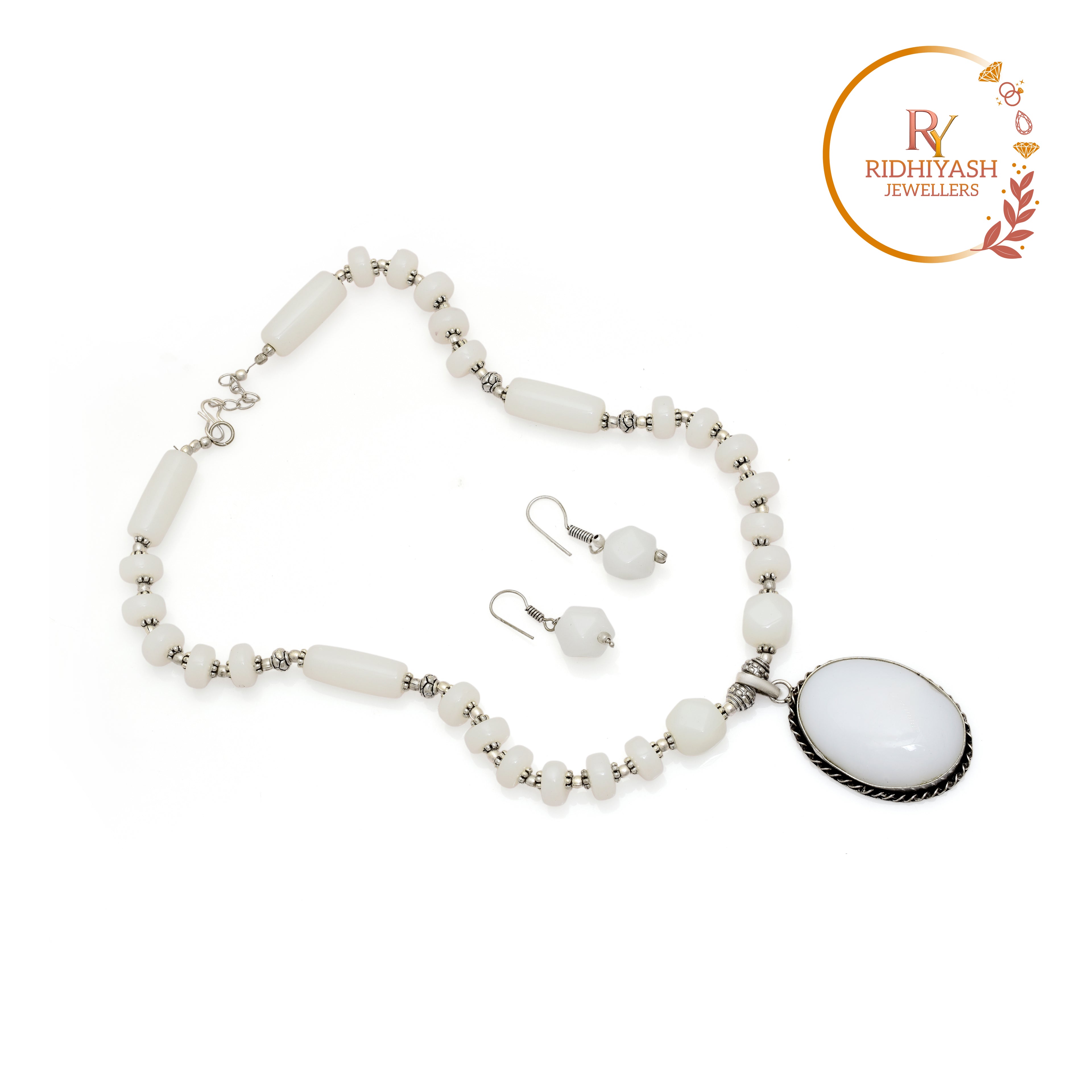 Exquisite Handcrafted Oxidised Silver White Beaded Statement Jewelry Set – Timeless Artisanal Elegance and Boho-Chic Fashion for Every Occasion