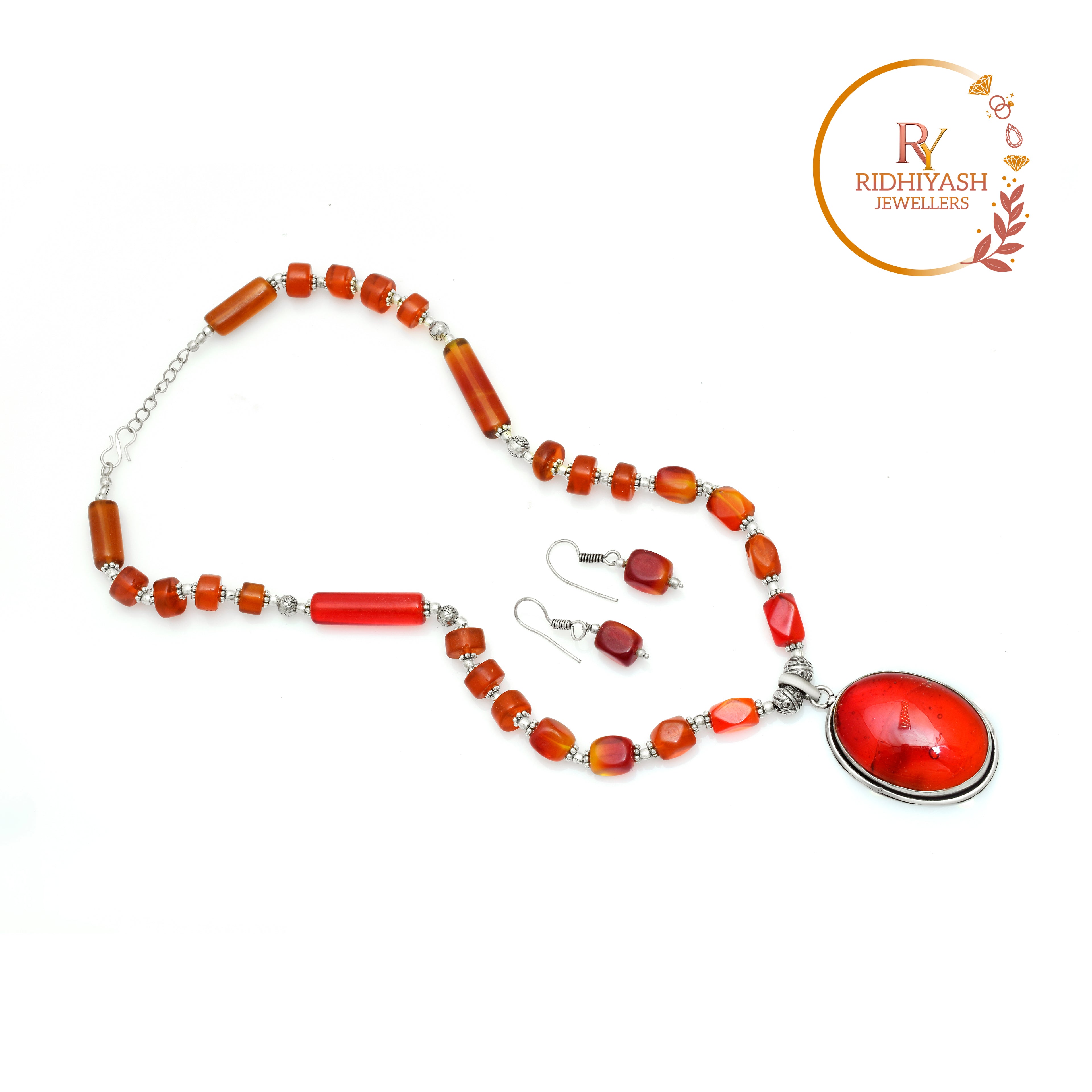 Exquisite Handcrafted Oxidized Silver Carnelian Statement Jewelry Set – Timeless Artisanal Elegance and Boho-Chic Fashion for Every Occasion